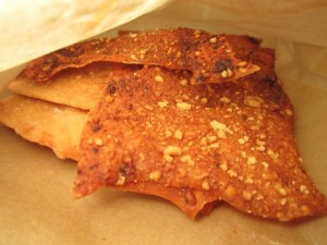 housemade baked pizza crackers