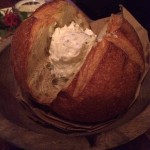 sour dough bread with garlic butter